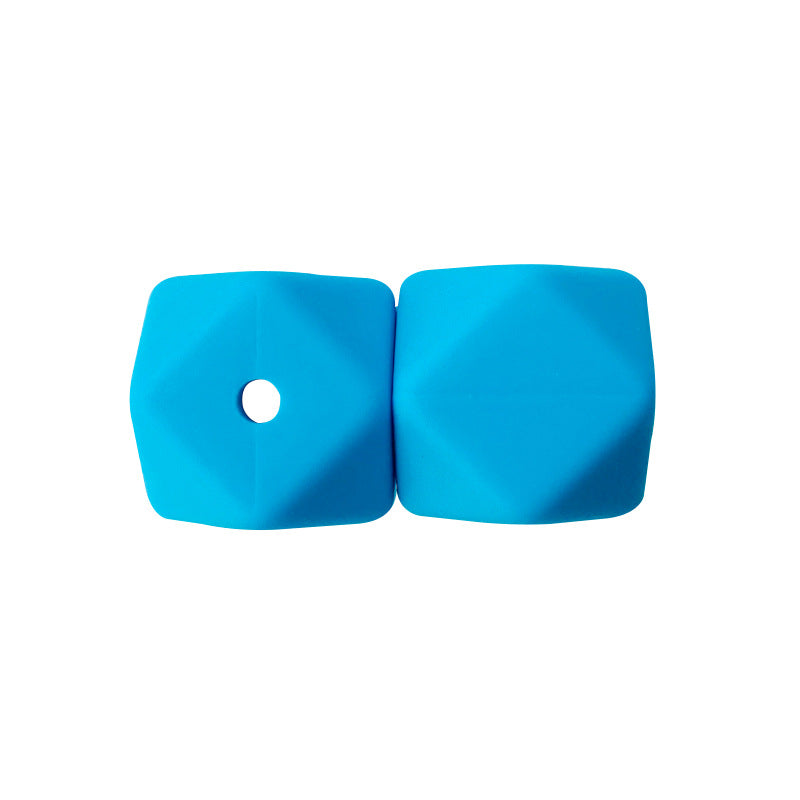 Wholesale 17MM 50PCS Hexagon DIY Colorful Beads Silicone